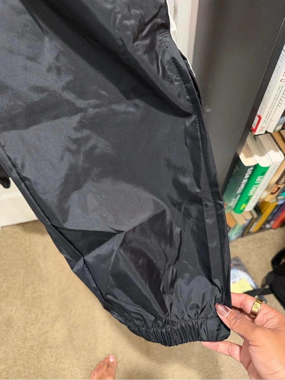 adidas Black Windbreaker Jogger Pants